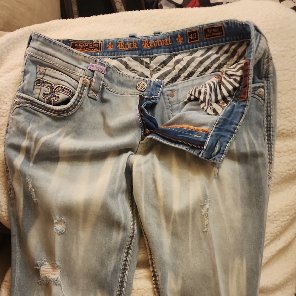 Rock Revival Light Blue Relaxed Jeans